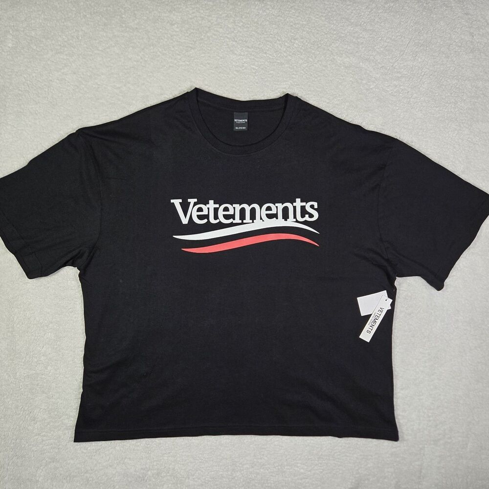 New Vetements Mens Size 3XL Black T Shirt By Drill Clothing $58